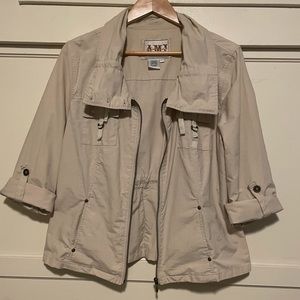 A.M.I. Khaki Woman’s Light Weight Jacket Woman’s Size Large